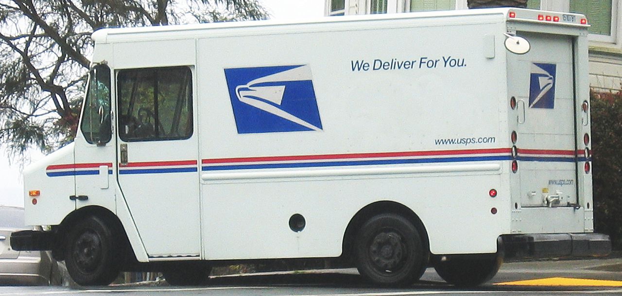A United States Postal Service delivery truck